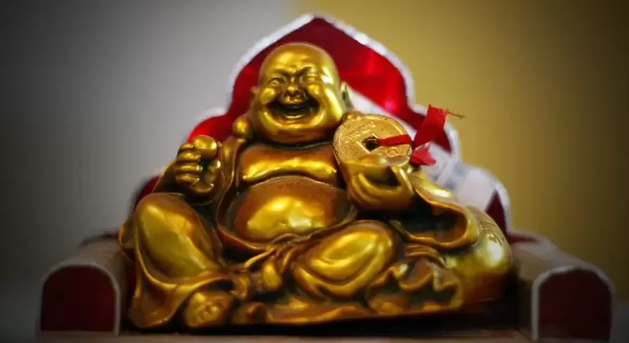 szerencsés varázsa-nevető Buddha